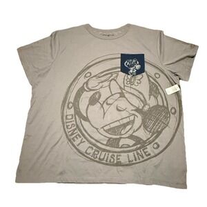 NWT Disney‎ Cruise Line Pocket Tee XXL Men's Captain Mickey Large Print